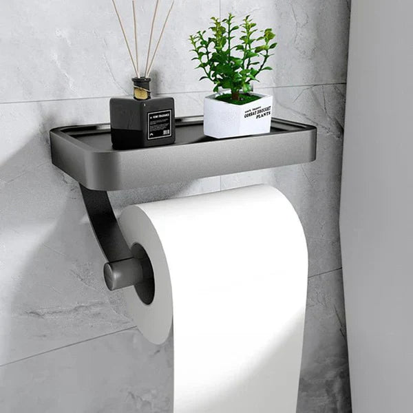 Toilet Paper Holder with Shelf - LuxeHome Essentials