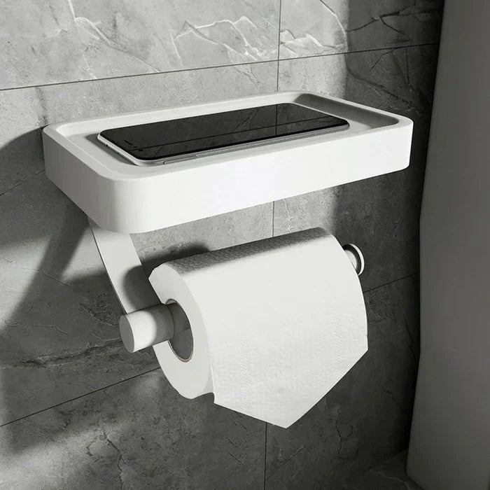 Toilet Paper Holder with Shelf - LuxeHome Essentials