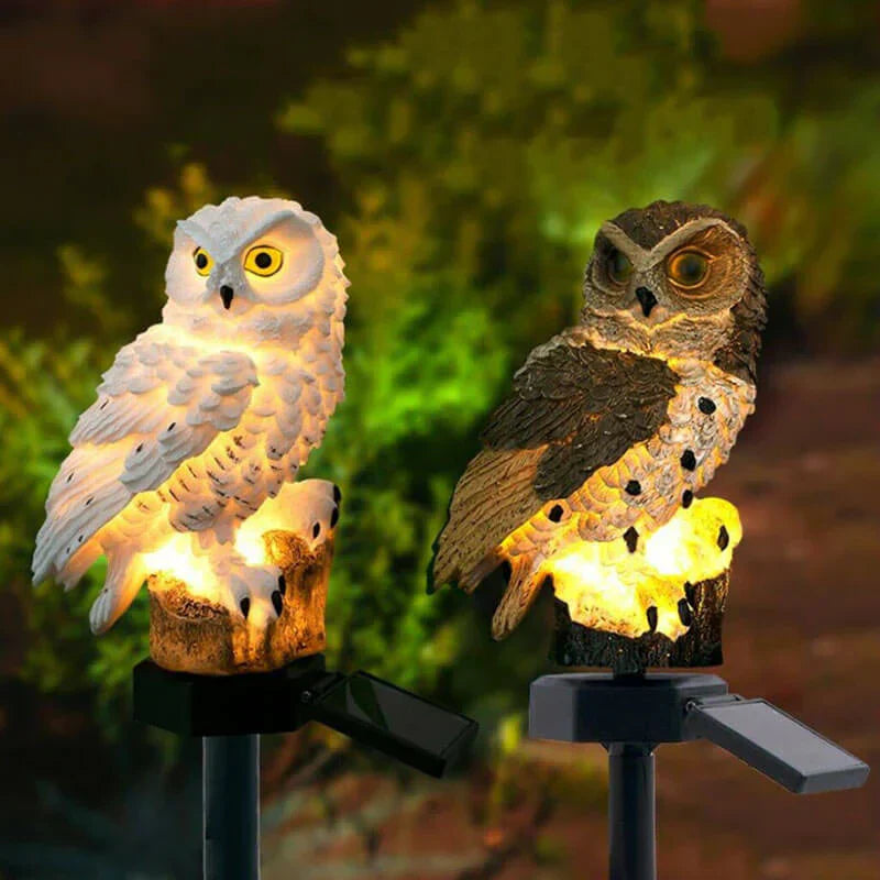 Solar-Powered Owl Garden Light - LuminaNest