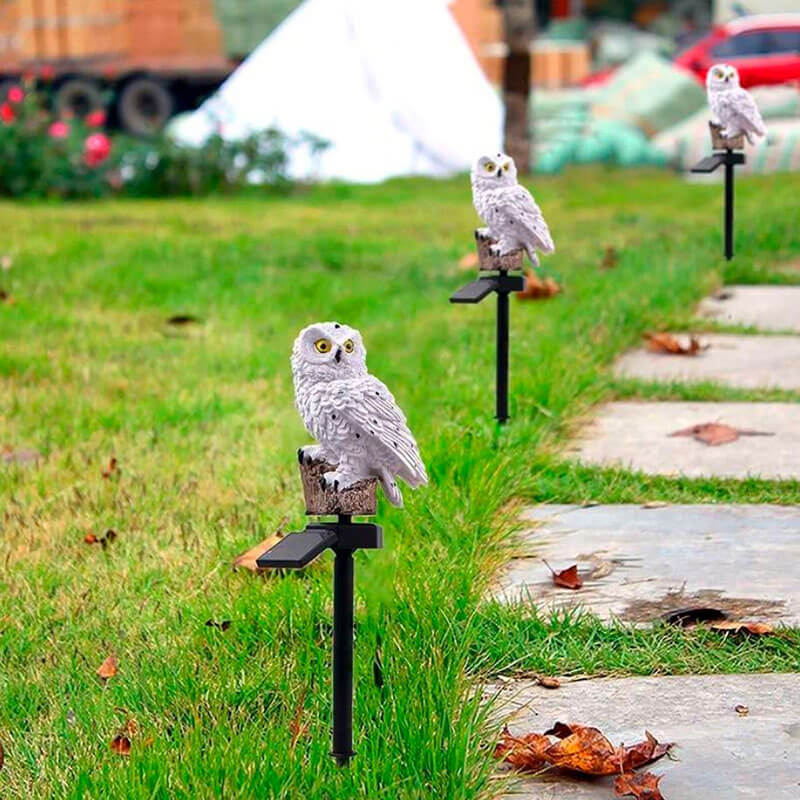 Solar-Powered Owl Garden Light - LuminaNest