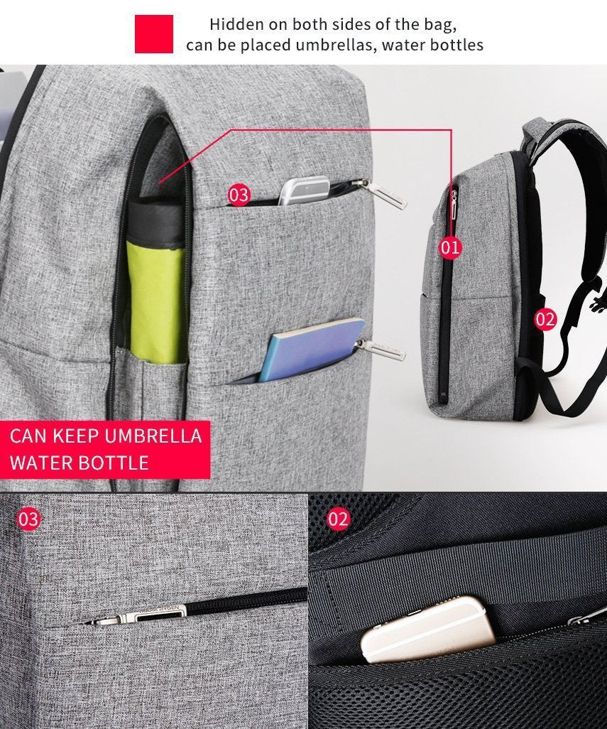 USB Laptop Backpack - LuxeGear with Anti-Theft Design