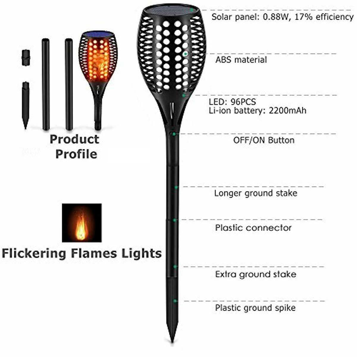 LED Flames Solar Light - LuminaGlow