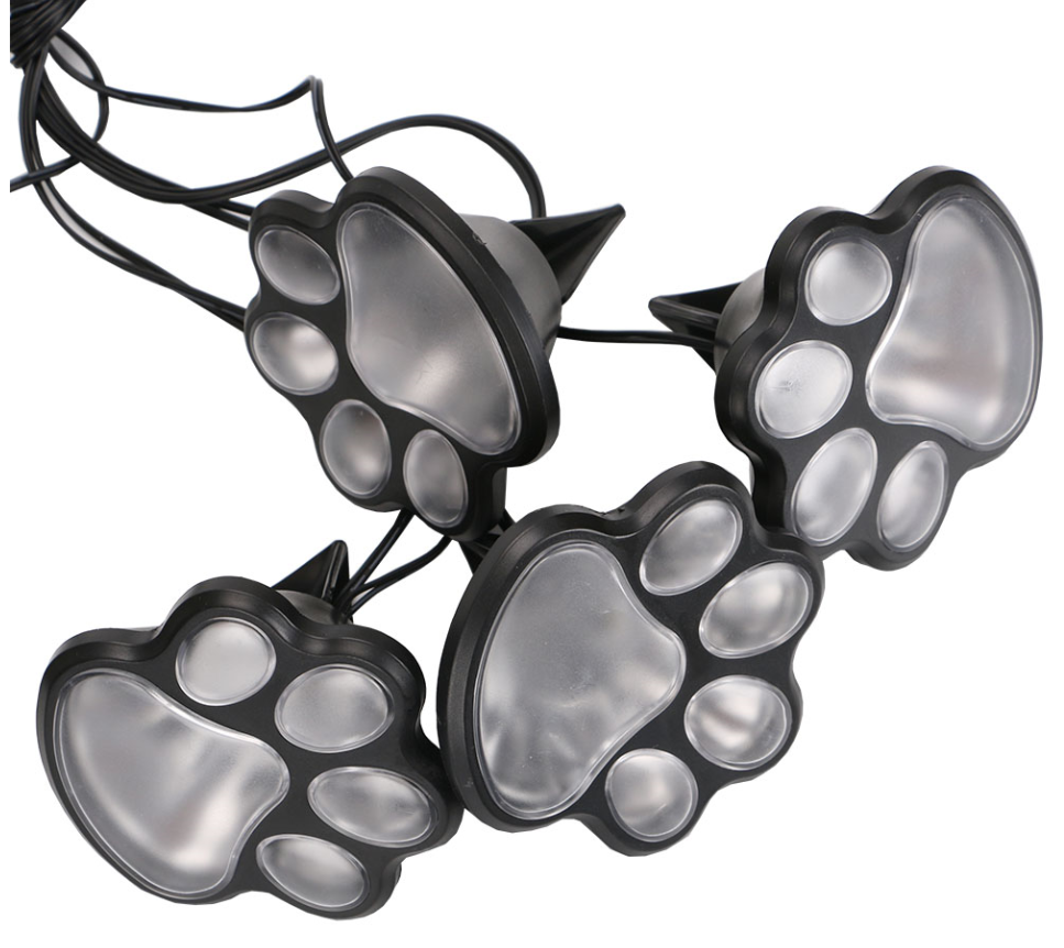 Paw Print Garden Lights - LuminaPaws