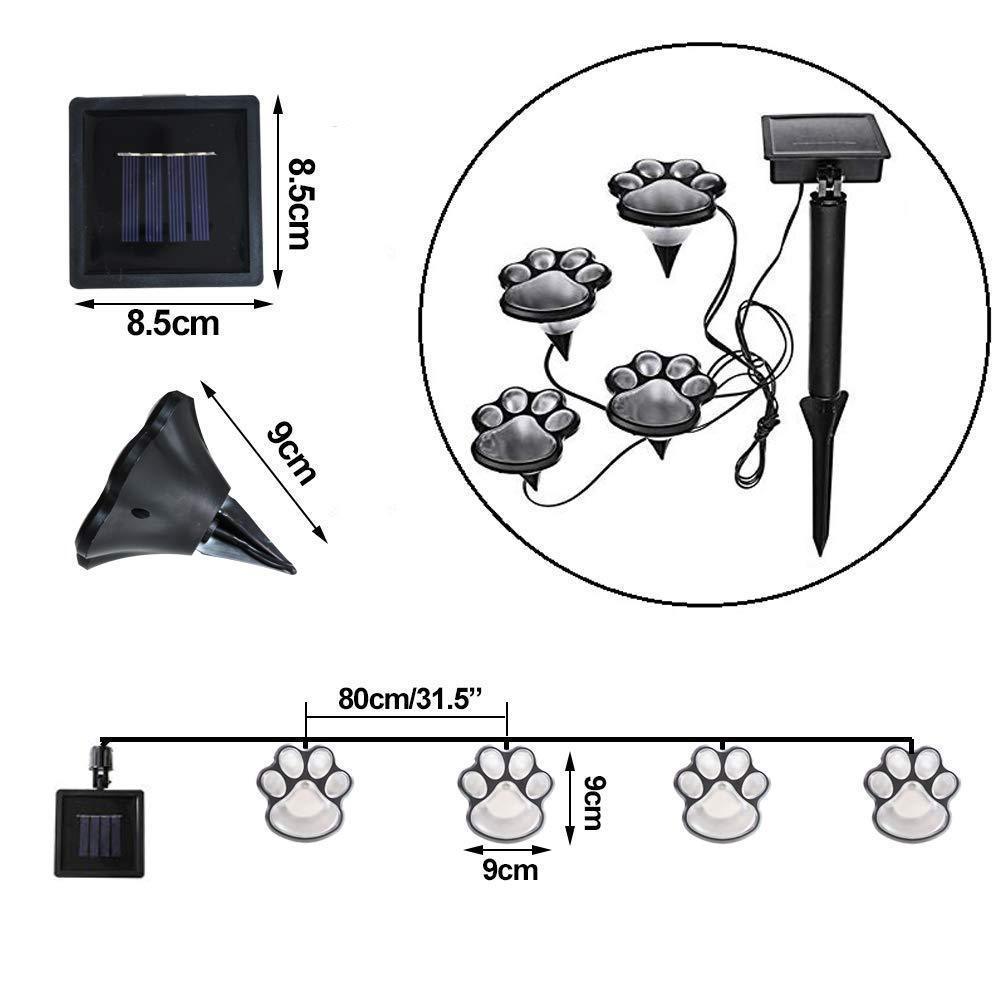 Paw Print Garden Lights - LuminaPaws