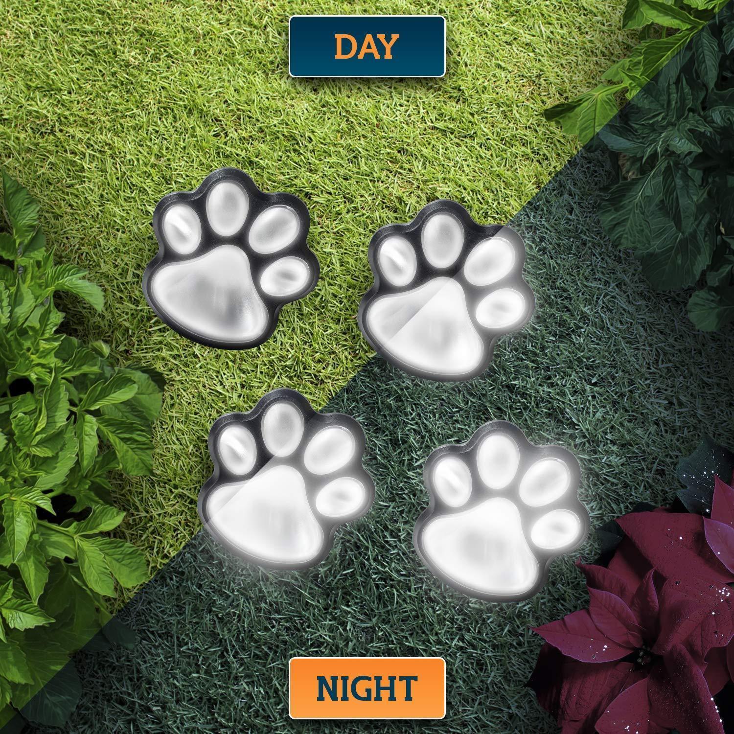 Paw Print Garden Lights - LuminaPaws