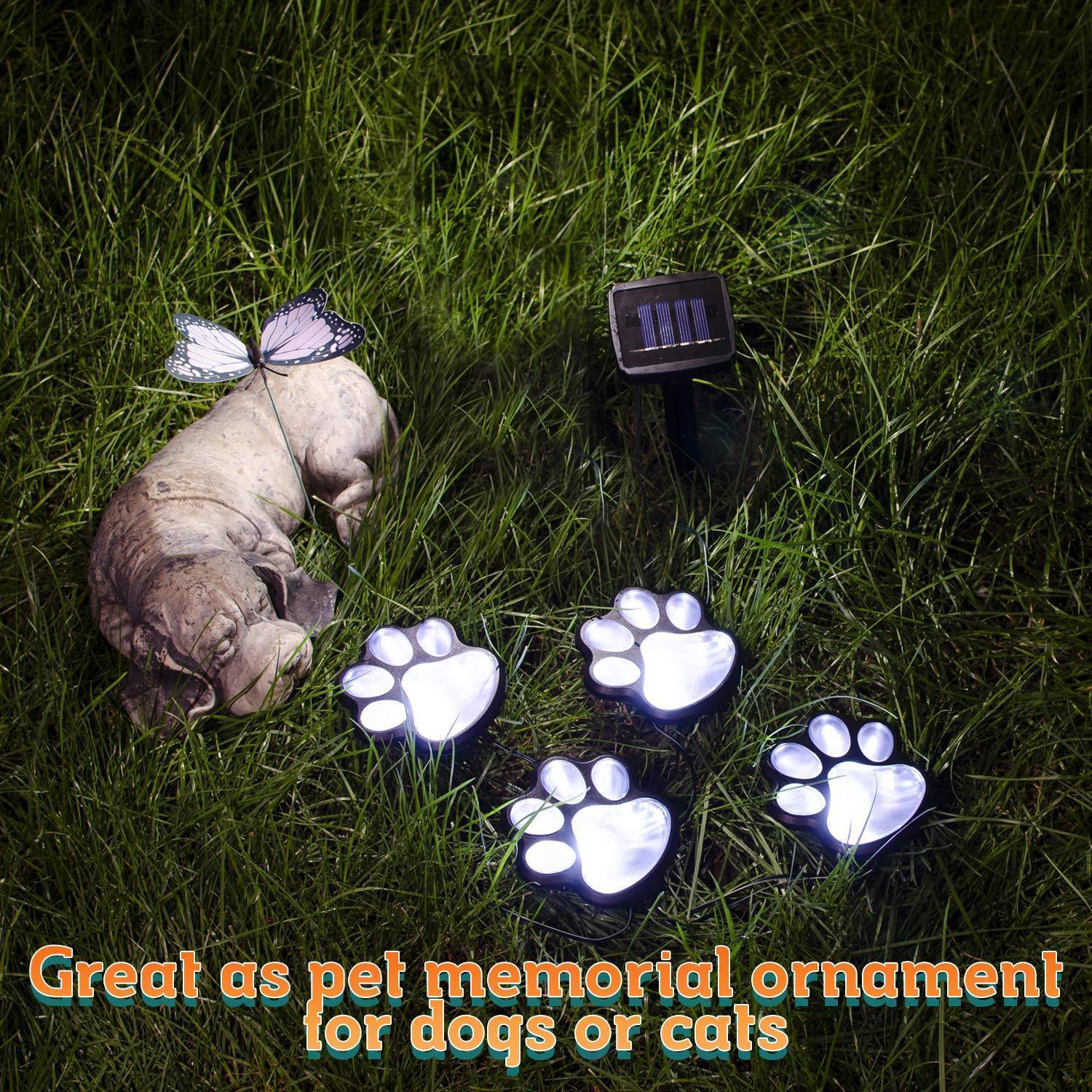 Paw Print Garden Lights - LuminaPaws