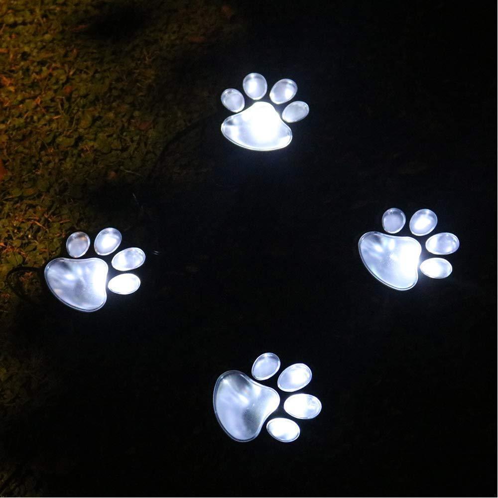 Paw Print Garden Lights - LuminaPaws