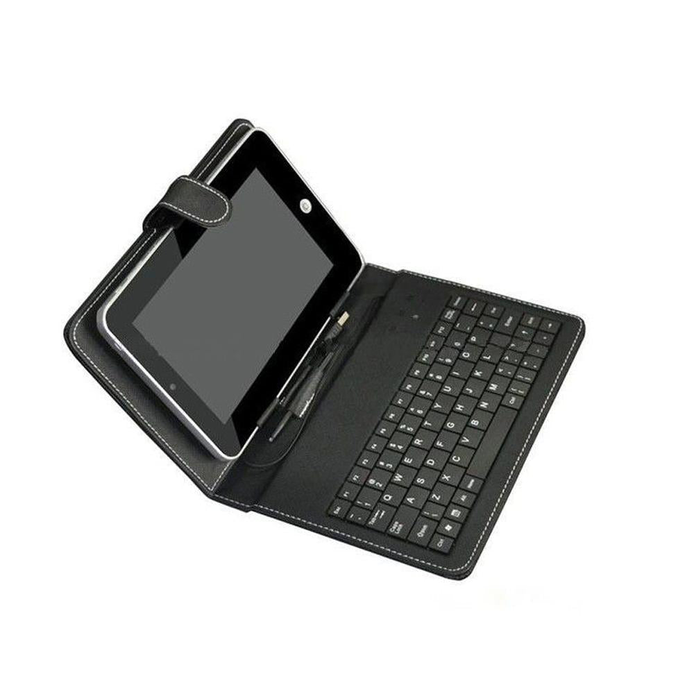 Leather Tablet Case with Keyboard Stand - LuxeTech