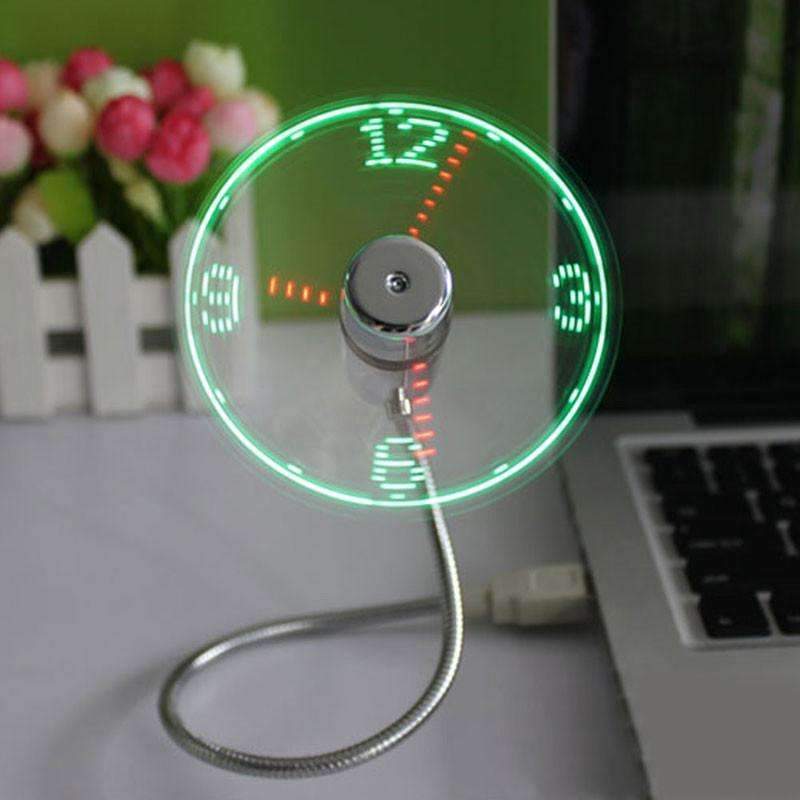 LED USB Fan Clock - LuminaTech