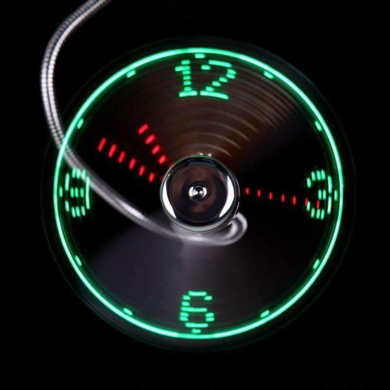 LED USB Fan Clock - LuminaTech