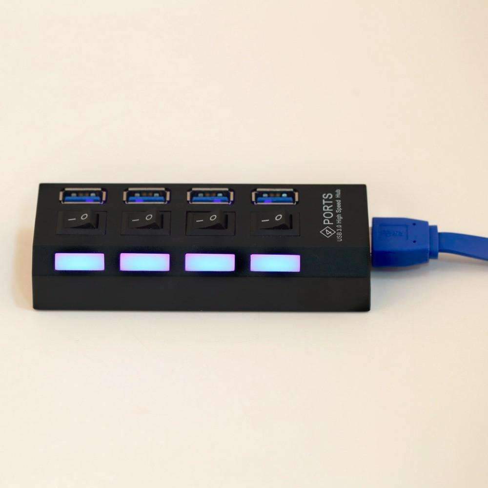 USB 3.0 Hub 4 Ports with On/Off Switch - NexConnect
