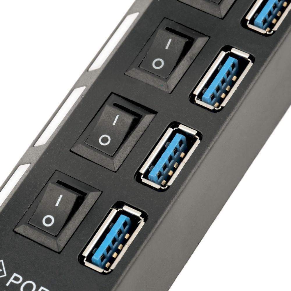 USB 3.0 Hub 4 Ports with On/Off Switch - NexConnect