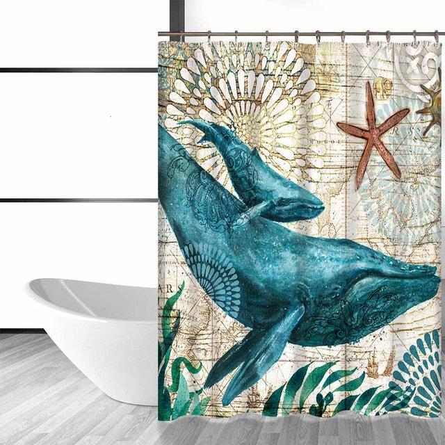 Sea Turtle Waterproof Shower Curtain - AquaVista Designs