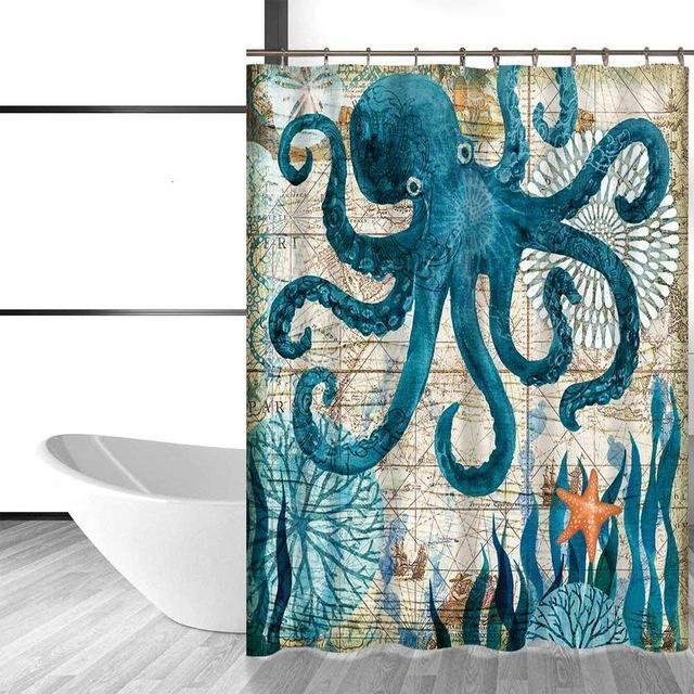 Sea Turtle Waterproof Shower Curtain - AquaVista Designs
