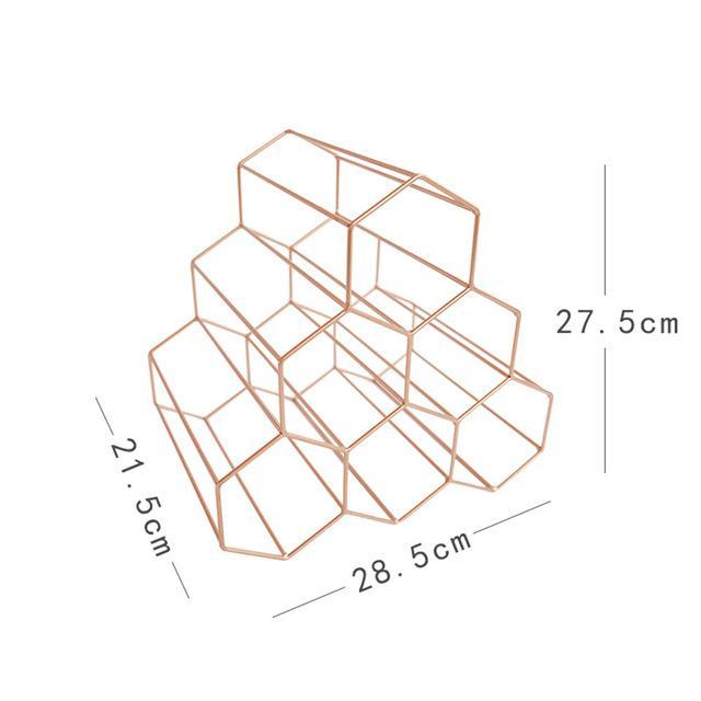 Geometric Wine Rack - LuxeVine Design