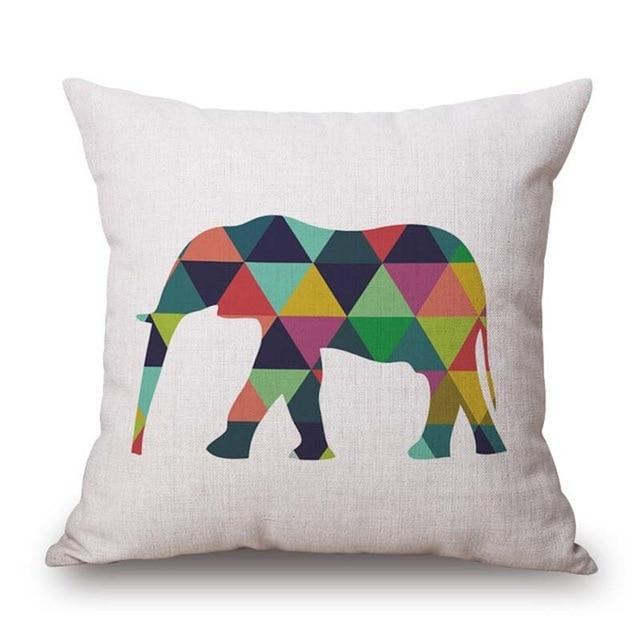 Geometric Animal Cushion Cover - LuxeNest Designs