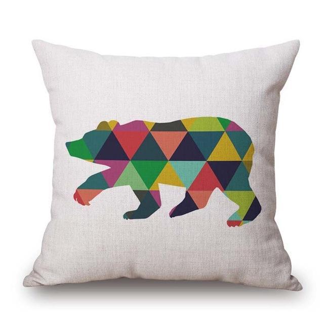 Geometric Animal Cushion Cover - LuxeNest Designs