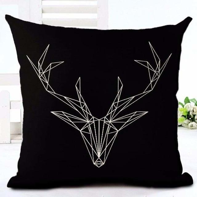 Black & White Decorative Cushion Cover - LuxeNest