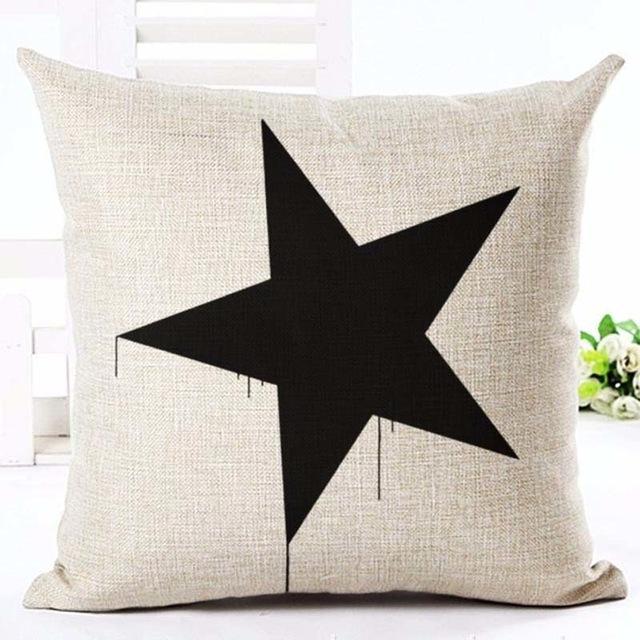 Black & White Decorative Cushion Cover - LuxeNest