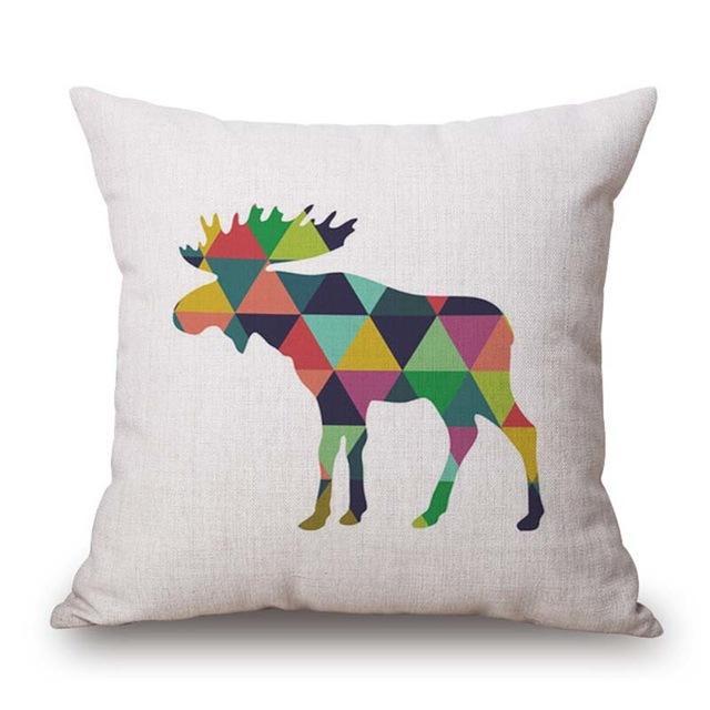 Geometric Animal Cushion Cover - LuxeNest Designs