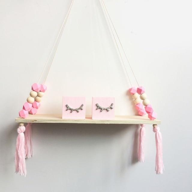 Rustic Wood Hanging Shelf - TimberNest