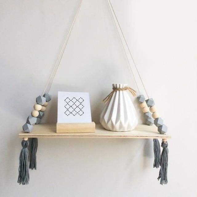 Rustic Wood Hanging Shelf - TimberNest
