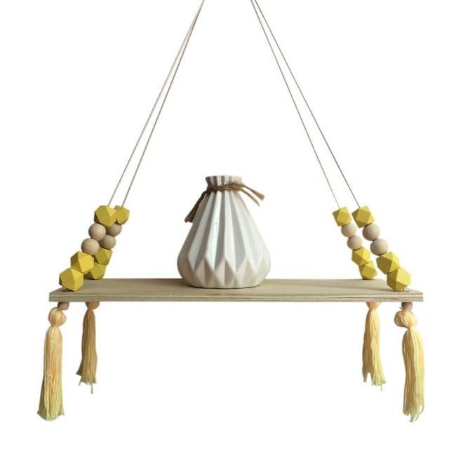 Rustic Wood Hanging Shelf - TimberNest
