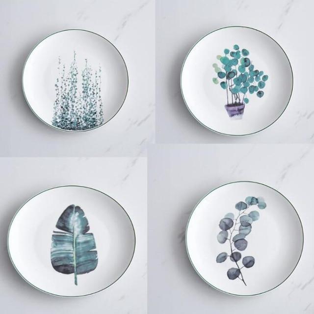 Eco-Friendly Green Leaf Plate Set - Verdant Living