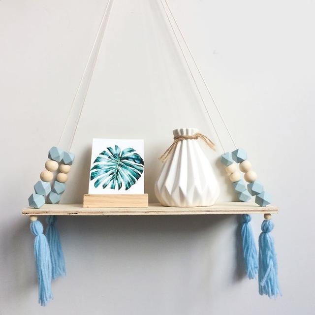 Rustic Wood Hanging Shelf - TimberNest