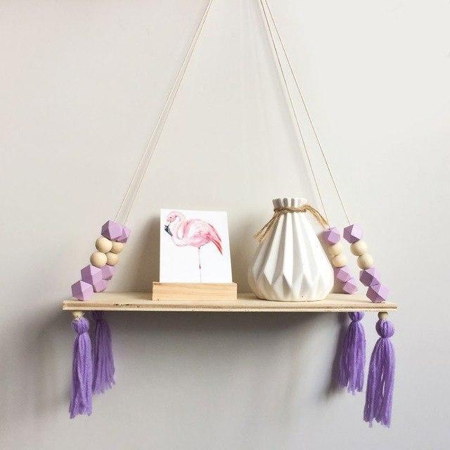Rustic Wood Hanging Shelf - TimberNest