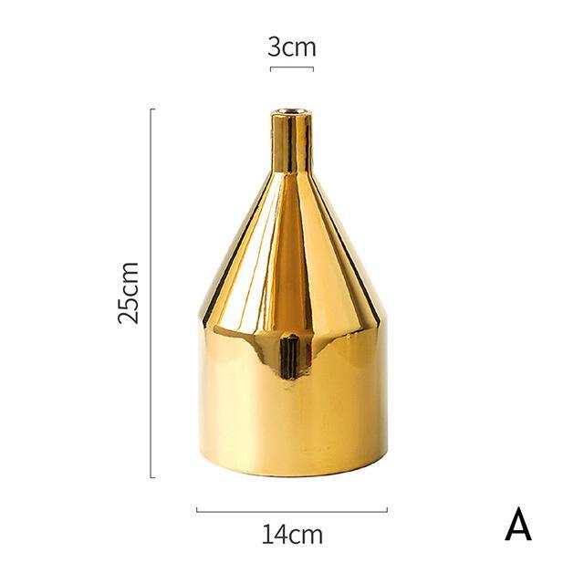 Gold Ceramic Vase - Luxe Home Decor