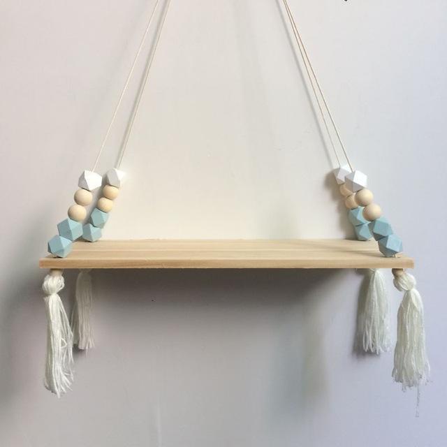 Rustic Wood Hanging Shelf - TimberNest
