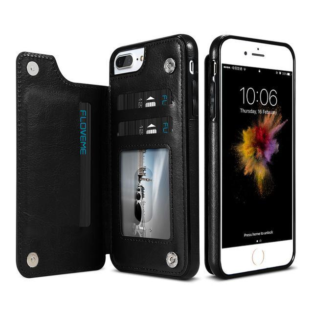 Luxury Leather Wallet Case for iPhone - LuxeCraft