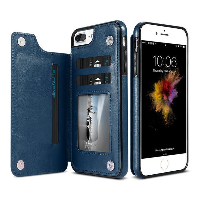 Luxury Leather Wallet Case for iPhone - LuxeCraft