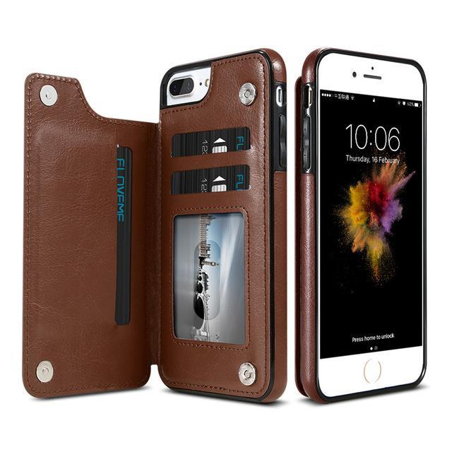 Luxury Leather Wallet Case for iPhone - LuxeCraft