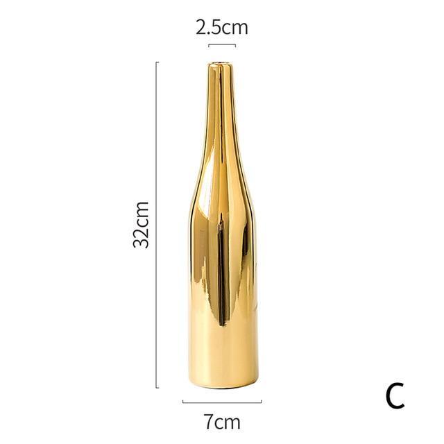 Gold Ceramic Vase - Luxe Home Decor