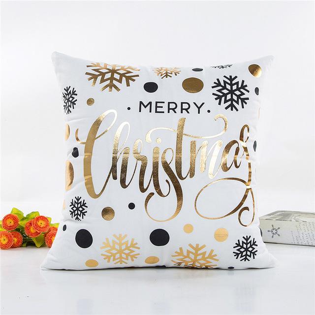 Gold Printed Pillow Cover - LuxeNest Decor