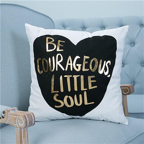 Gold Printed Pillow Cover - LuxeNest Decor