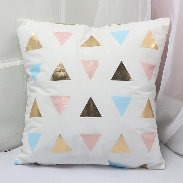 Gold Printed Pillow Cover - LuxeNest Decor