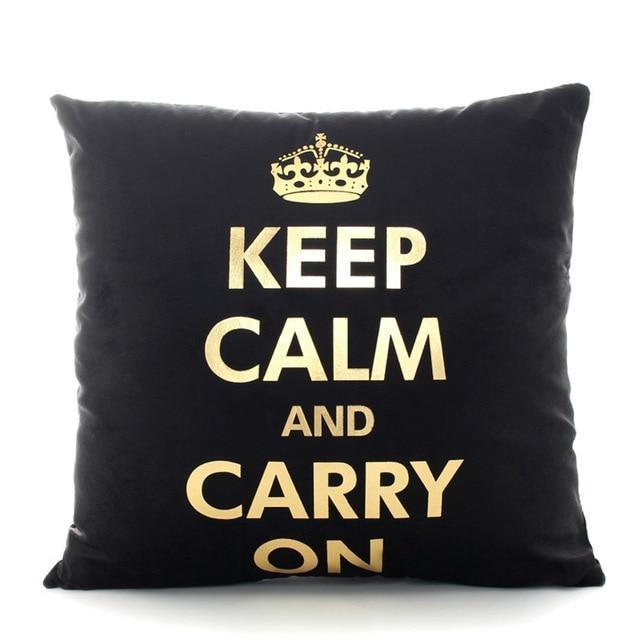 Gold Printed Pillow Cover - LuxeNest Decor