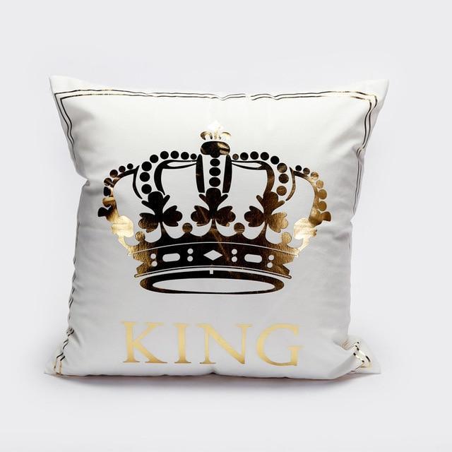 Gold Printed Pillow Cover - LuxeNest Decor