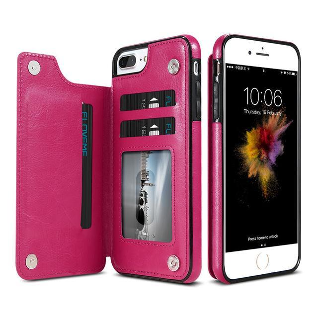Luxury Leather Wallet Case for iPhone - LuxeCraft