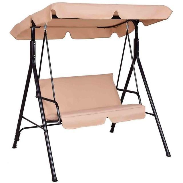Outdoor Patio Loveseat Canopy Swing - LuxeGarden