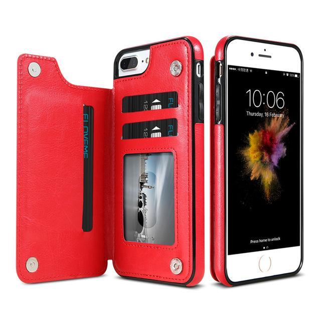 Luxury Leather Wallet Case for iPhone - LuxeCraft