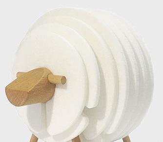 Felt Sheep Coaster Set - CozyNest Designs