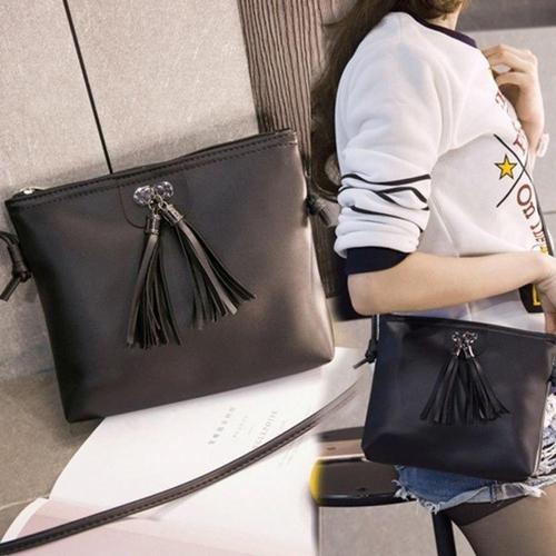 Tasseled Mini Messenger Bag - LuxeCarry