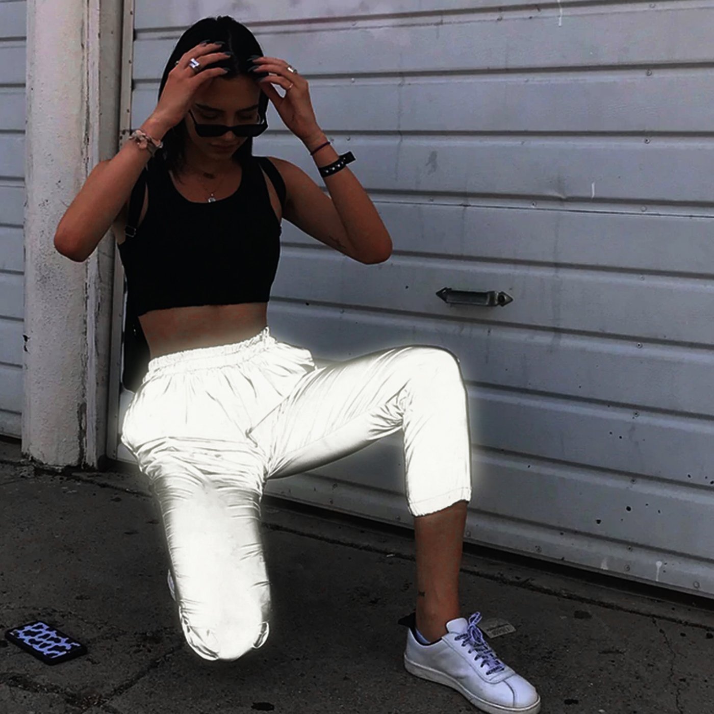 Reflective Women's Jogging Pants - LuxeMotion